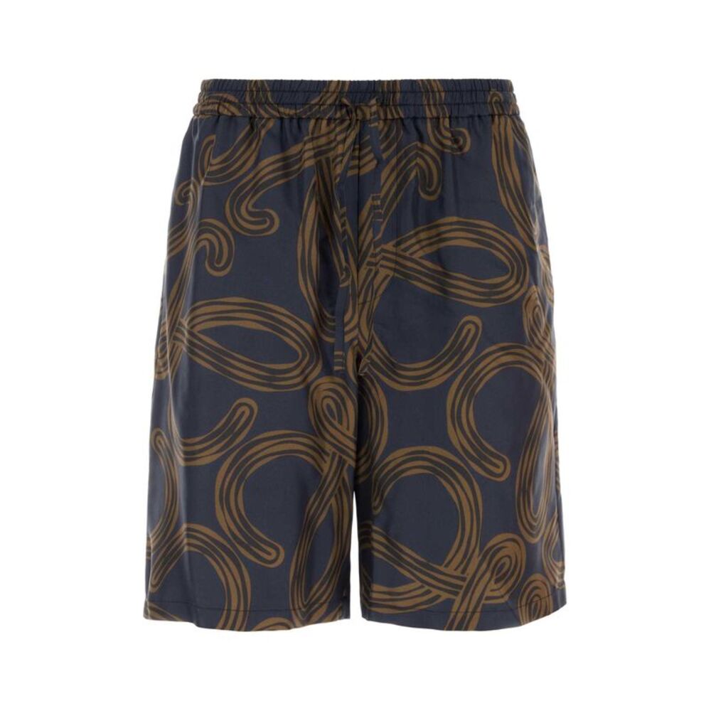 Loewe Paula's Ibiza Men Printed Silk Paula S Ibiza Bermuda Shorts